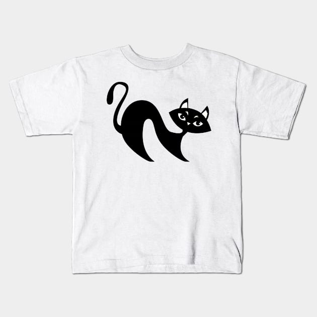 Funny Cat Lover Kids T-Shirt by Zekkanovix ART